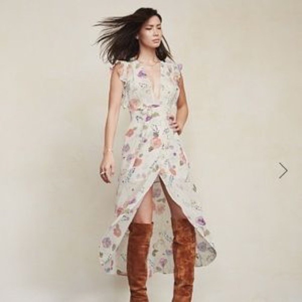Reformation “Charlene” Floral Wrap Dress